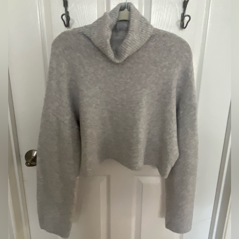 Cropped Turtleneck Sweater